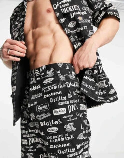 Dickies 100 AOP Trousers In Black For Men -Dickies Sales Store 201602012 4