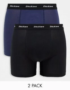 Dickies 2 Pack Trunks In Navy/black For Men