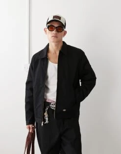 Dickies Lined Eisenhower Jacket In Black For Men