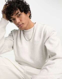 Dickies Summerdale Premium Oversized Sweatshirt In Grey For Men Light Grey Melange -Dickies Sales Store 204436043 1 lightgreymelange 1