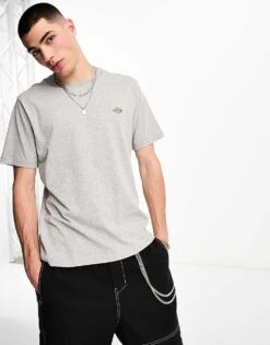 Dickies Mapleton Small Logo T-shirt In Grey For Men Grey Melange