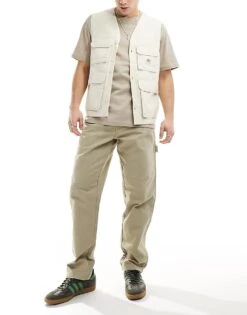 Dickies Duck Canvas Carpenter Trousers In Desert Sand For Men Sw Desert Sand