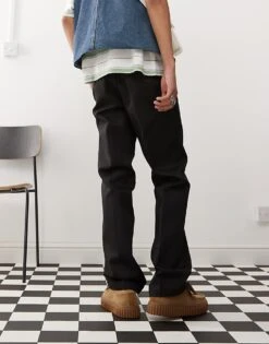 Dickies 873 Slim Straight Fit Work Chino Trousers In Black For Men -Dickies Sales Store 204455661 3