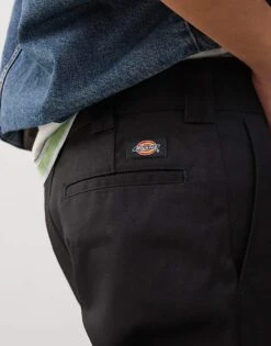 Dickies 873 Slim Straight Fit Work Chino Trousers In Black For Men -Dickies Sales Store 204455661 4