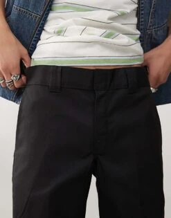 Dickies 873 Slim Straight Fit Work Chino Trousers In Black For Men -Dickies Sales Store 204455661 5