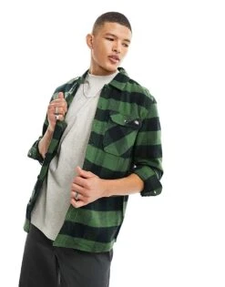 Dickies New Sacramento Check Shirt In Pine Green For Men -Dickies Sales Store 204455815 4