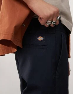 Dickies 873 Slim Straight Fit Work Chino Trousers In Navy For Men Dark Navy -Dickies Sales Store 204455975 4