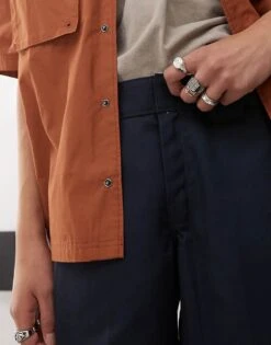 Dickies 873 Slim Straight Fit Work Chino Trousers In Navy For Men Dark Navy -Dickies Sales Store 204455975 5