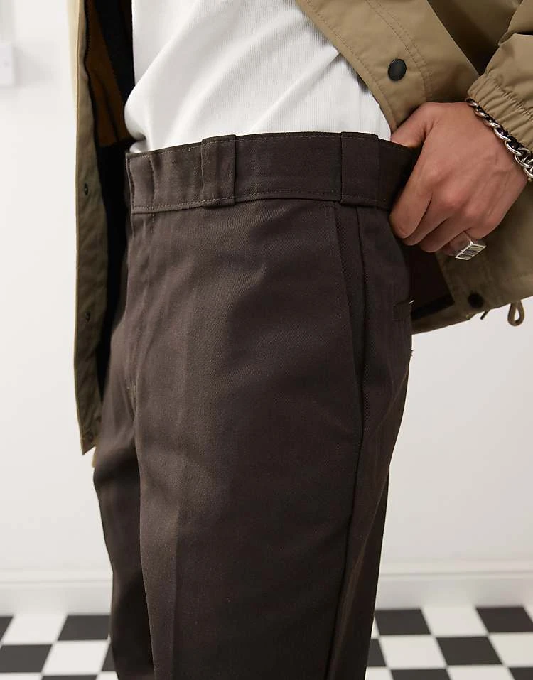 Dickies 874 Straight Fit Work Chino Trousers In Dark Brown For Unisex 4 Dickies 874 Straight Fit Work Chino Trousers In Dark Brown For Unisex - Image 2