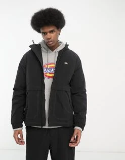 Dickies Jackson Hooded Jacket In Black For Men -Dickies Sales Store 204456207 1 black 1