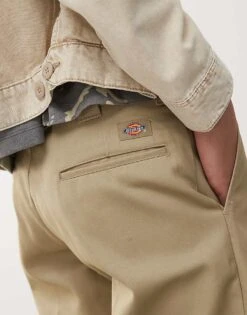 Dickies 873 Slim Straight Fit Work Chino Trousers In Khaki For Men -Dickies Sales Store 204456395 3
