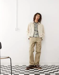 Dickies 873 Slim Straight Fit Work Chino Trousers In Khaki For Men -Dickies Sales Store 204456395 4