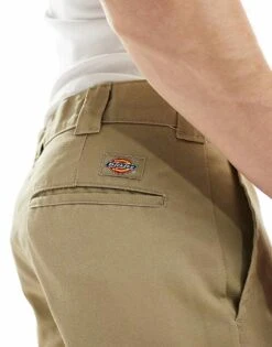 Dickies 872 Slim Fit Work Chino Trousers In Khaki For Men -Dickies Sales Store 204456518 3