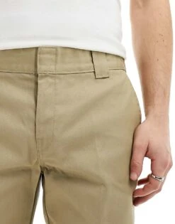 Dickies 872 Slim Fit Work Chino Trousers In Khaki For Men -Dickies Sales Store 204456518 4