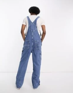 Dickies Classic Bib Denim Overall Dungarees In Blue For Men Classic Blue -Dickies Sales Store 204477140 3