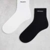 Dickies New Carlyss Socks 2 Pack In Black White Multipack For Men -Dickies Sales Store 204477169 1 blackwhite