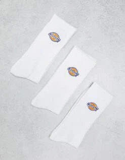 Dickies Valley Grove 3 Pack Crew Socks In White Multipack For Men -Dickies Sales Store 204477243 3