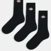 Dickies Valley Grove 3 Pack Crew Socks In Black Multipack For Men