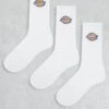 Dickies Valley Grove Mid 3 Pack Socks Multipack In White For Men