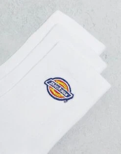 Dickies Valley Grove Mid 3 Pack Socks Multipack In White For Men -Dickies Sales Store 204477501 4