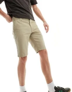 Dickies Silm Fit Shorts In Khaki For Men Beige -Dickies Sales Store 204727655 1 beige 1