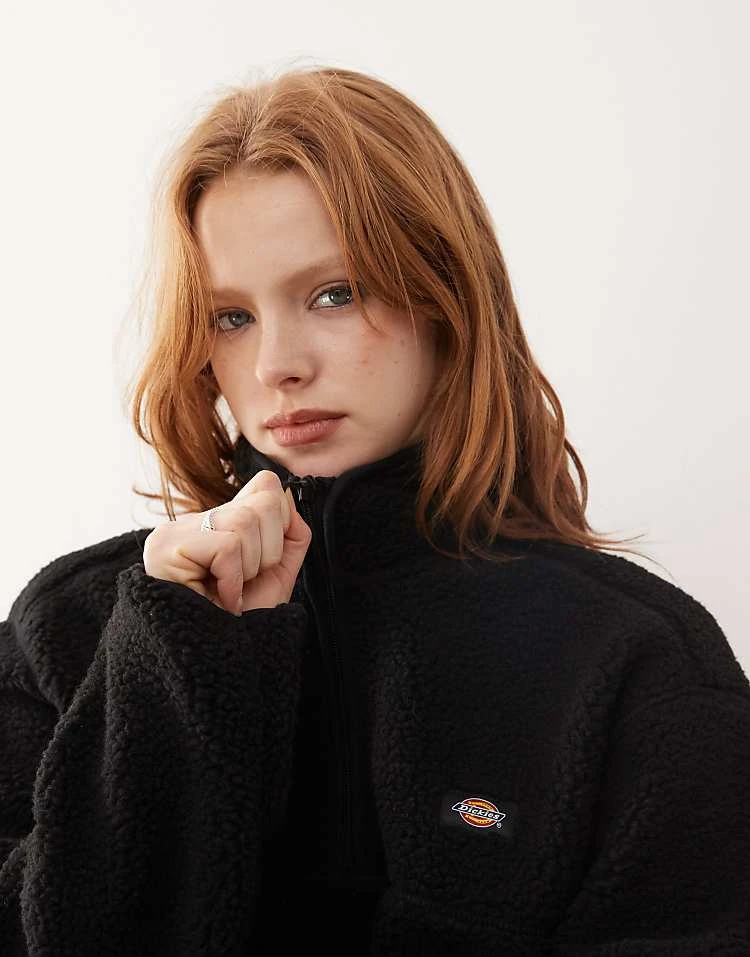 Dickies Mountain Hope High Pile Fleece Jacket In Black For Unisex 4 Dickies Mountain Hope High Pile Fleece Jacket In Black For Unisex - Image 2