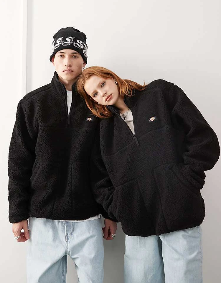 Dickies Mountain Hope High Pile Fleece Jacket In Black For Unisex 6 Dickies Mountain Hope High Pile Fleece Jacket In Black For Unisex - Image 4
