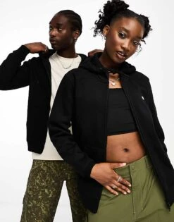 Dickies Oakport Zip Hoodie In Black For Unisex -Dickies Sales Store 205088581 1 black 1