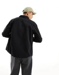 Dickies Duck Canvas Shirt In Stone Washed Black For Men -Dickies Sales Store 205088688 4