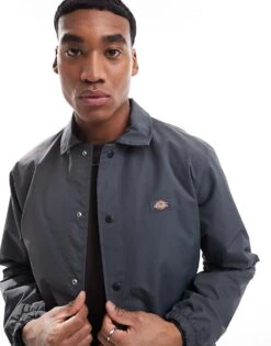 Dickies Oakport Coach Jacket In Charcoal Grey For Men -Dickies Sales Store 205089293 4