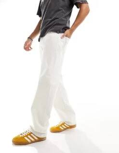 Dickies Thomasville Relaxed Fit Denim Jeans In Ecru For Men