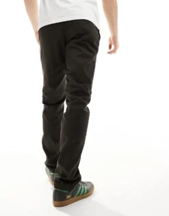 Dickies 872 Slim Fit Work Trousers Chinos In Dark Brown For Men -Dickies Sales Store 205090457 3