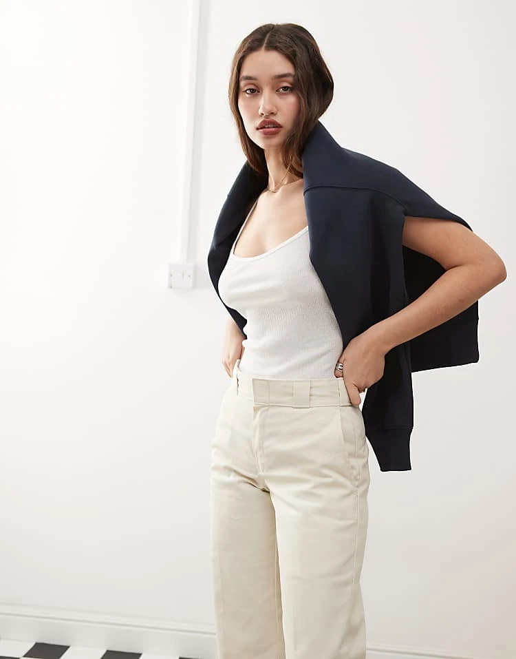 Dickies 874 Straight Fit Work Trousers Chinos In Stone For Men Whitecap Gray 4 Dickies 874 Straight Fit Work Trousers Chinos In Stone For Men Whitecap Gray - Image 2