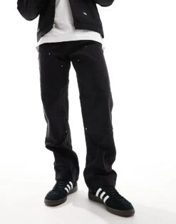Dickies Duck Canvas Utility Trousers In Stone Washed Black For Men -Dickies Sales Store 205090525 4