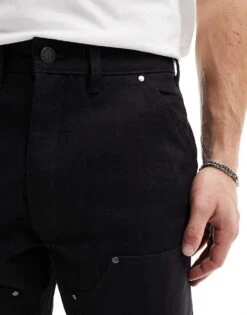 Dickies Duck Canvas Utility Trousers In Stone Washed Black For Men -Dickies Sales Store 205090525 5