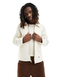 Dickies Unlined Eisenhower Jacket In Cream For Men Whitecap Gray
