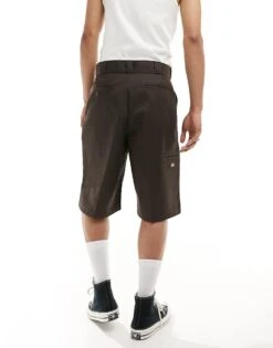 Dickies 13 Inch Tailored Shorts In Dark Brown For Men -Dickies Sales Store 205947414 3