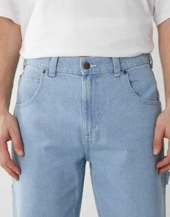 Dickies Garyville Relaxed Straight Fit Denim Jeans In Light Blue For Men Vintage Aged Blue -Dickies Sales Store 205948007 5