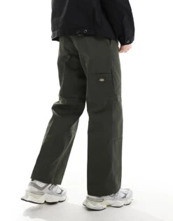 Dickies Double Knee Trousers In Olive Green For Men -Dickies Sales Store 205952152 4