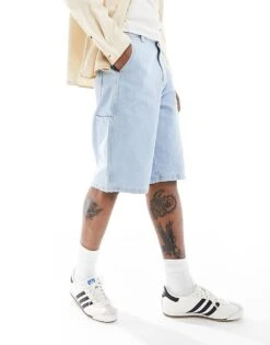 Dickies Madison Denim Shorts In Vintage Light Blue For Men Vintage Aged Blue -Dickies Sales Store 205952384 3