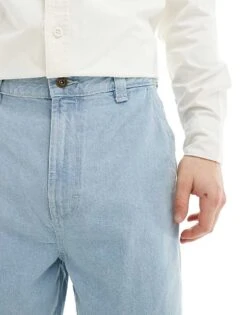 Dickies Madison Denim Baggy Fit Jeans In Light Blue For Men Vintage Aged Blue -Dickies Sales Store 205952942 4