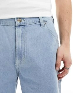 Dickies Garyville Denim Shorts In Vintage Light Blue For Men Vintage Aged Blue -Dickies Sales Store 205953068 5