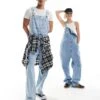 Dickies Classic Denim Dungarees In Vintage Light Blue For Unisex Vintage Aged Blue -Dickies Sales Store 205953325 1 vintageagedblue