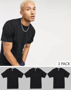 Dickies Three Pack Of T-shirts In Black For Men -Dickies Sales Store 205955949 1 black 1