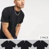Dickies Three Pack Of T-shirts In Black For Men