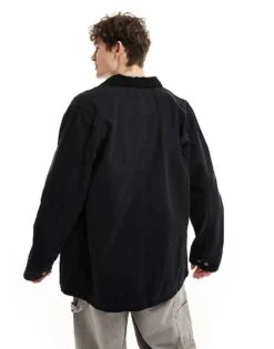 Dickies Duck Canvas Unlined Chore Coat In Washed Black For Men Sw Black -Dickies Sales Store 205957510 3