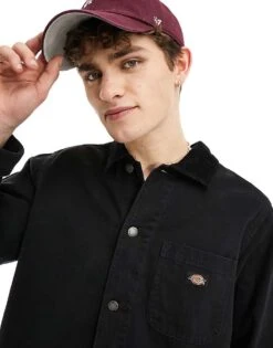 Dickies Duck Canvas Unlined Chore Coat In Washed Black For Men Sw Black -Dickies Sales Store 205957510 4