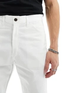 Dickies Relaxed Fit Painters Trousers In White For Men -Dickies Sales Store 205957662 4