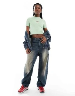 Dickies Maple Valley Baby T-shirt In Green For Unisex Quiet Green -Dickies Sales Store 206021344 4