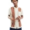 Dickies Fieldale Striped Knitted Polo Shirt In Cream For Men Multi -Dickies Sales Store 206044892 1 multi